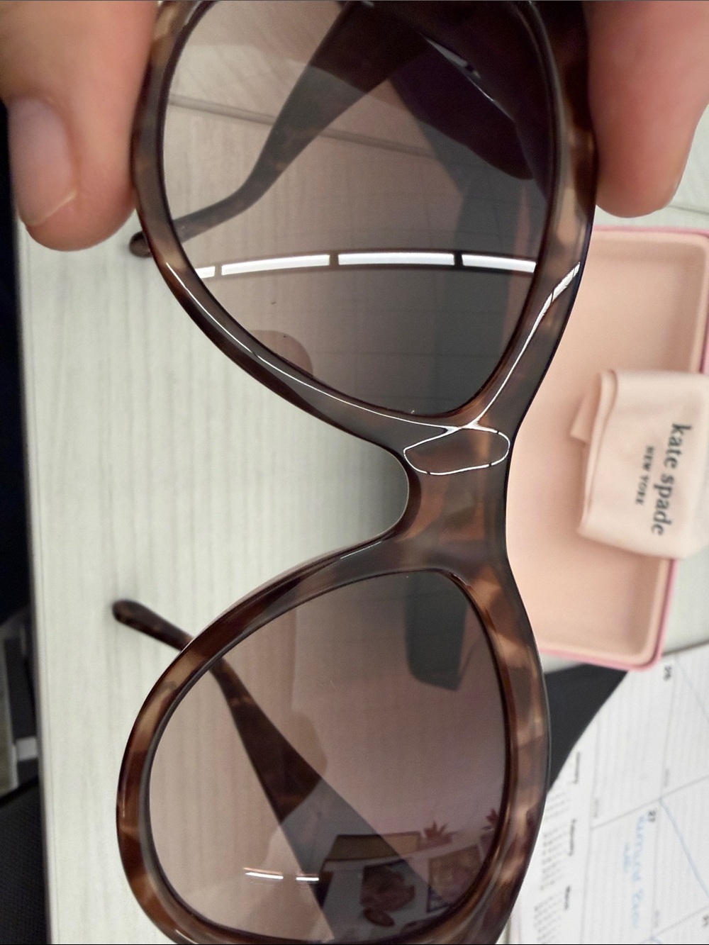 kate spade Brown Tortoise Oversized Women's Sunglasses - Picture 3 of 16